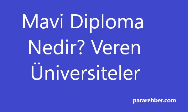 Mavi Diploma Nedir? Mavi Diploma Veren Üniversiteler